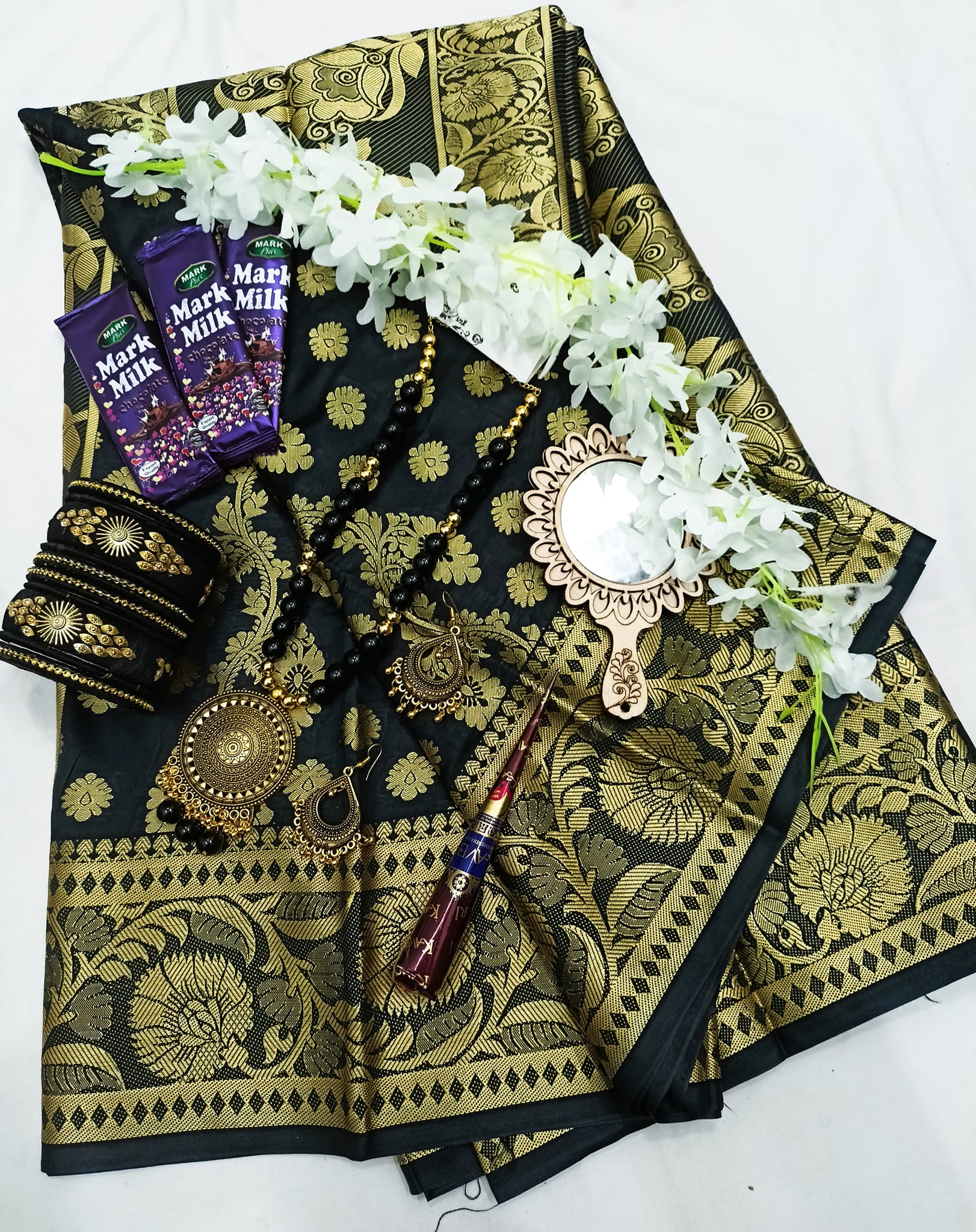 Katan saree combo set – Kalo