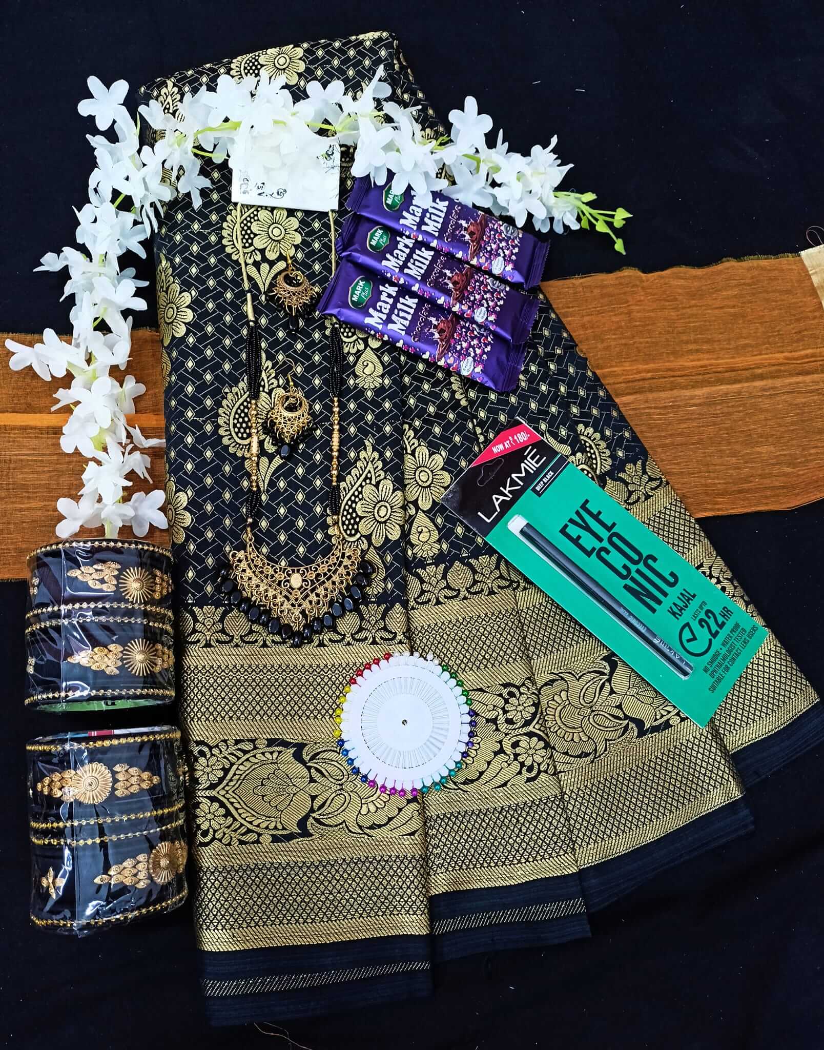 Katan saree combo set – Kalo