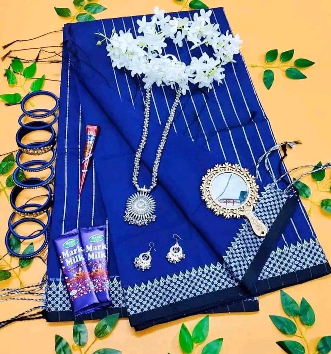 Pure Cotton saree combo set – Nill