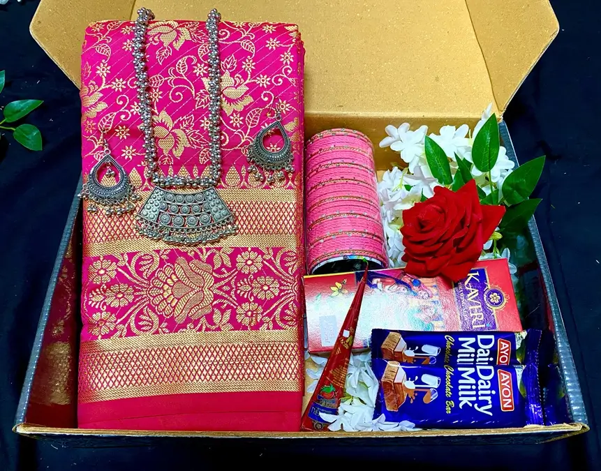 Special Katan Gift Saree Combo